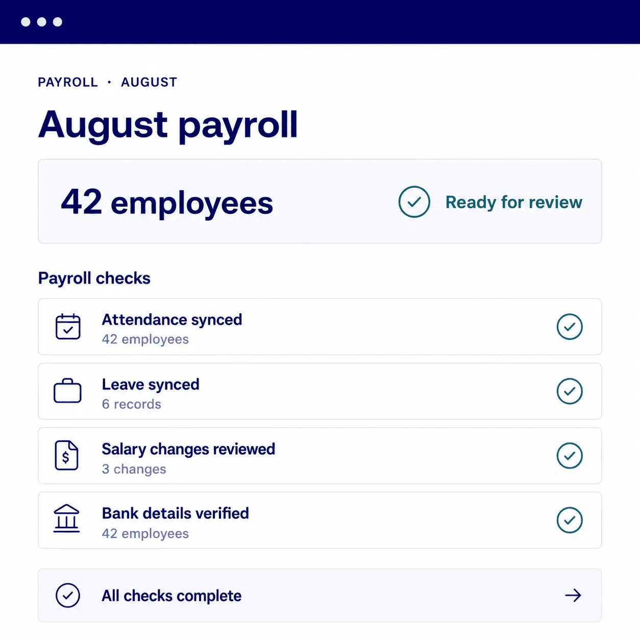 Wurxa payroll checks: attendance and leave synced, salary changes reviewed and bank details verified